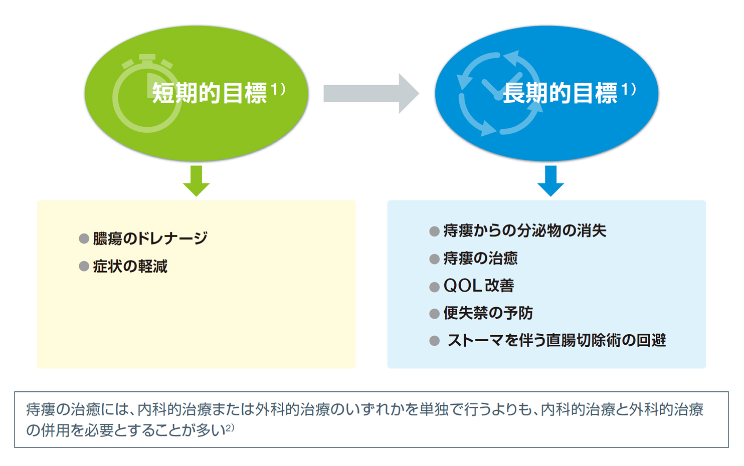 図．痔瘻の治療目標